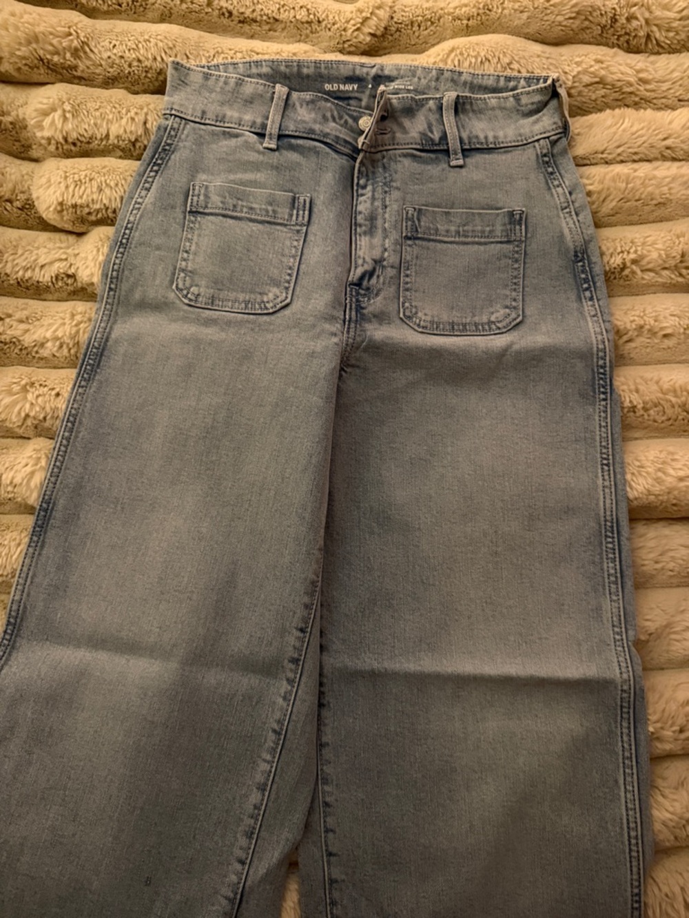 Old Navy Light Blue High-Rise Wide Leg Jeans